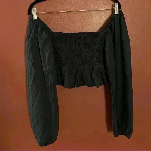 L.A Hearts Navy Blue Crop Long Sleeve NWT - Picture 4 of 5